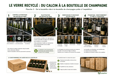 Le recyclage du verre - De la bouteille vide à l'expédition